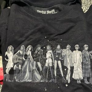 Taylor swift black crew neck with Taylor’s eras